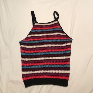 knitted haul tee crop top